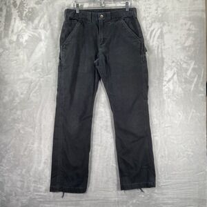 Carhartt Pants mens 31x30 Carpenter Washed Twill Relaxed Fit Dungaree B324 Black